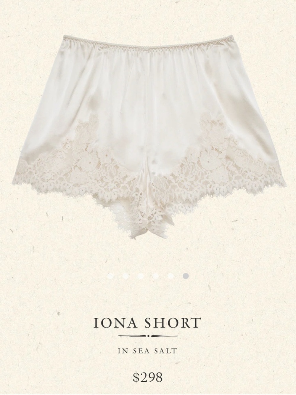Doen Iona Short in Sea Salt (Cream)